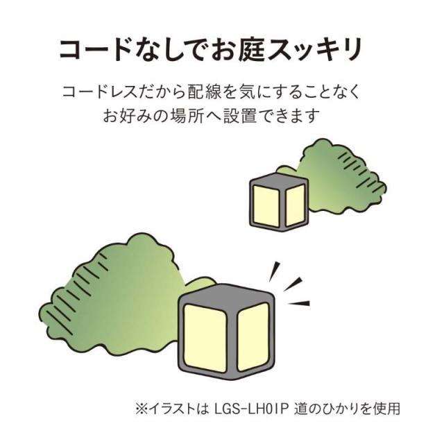 タカショー ひかりノベーション SUNCHARGE 花のひかり 2個セット ブラック LGS-LH02P_4