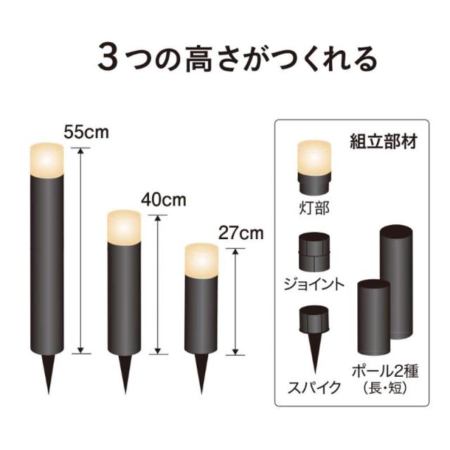 タカショー ひかりノベーション 間のひかり追加用ライト LGLｰLH04 ブラック_2