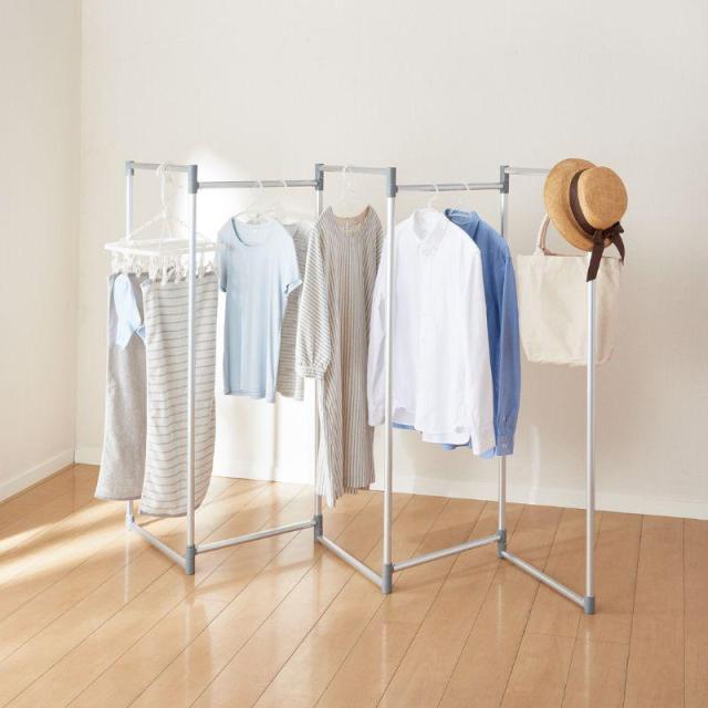 パール金属 軽くて丈夫なD型アルミ製 折りたたみ物干しH135 5連シルバー N-7927 10,301円