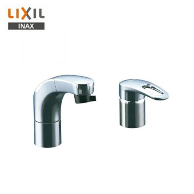 即納在庫品 LIXIL(リクシル) ホース引出式洗髪シャワー水栓 メッキハンドル仕様（寒冷地） RLF-682YN INAX 洗面用 整流／スポット微細シャワー エコハンドル ホース引出し機能 フルメッキタイプ 小型吐水切替機能 節水 省エネ 吐水口長さ自在135mm 配管サイズ13mm