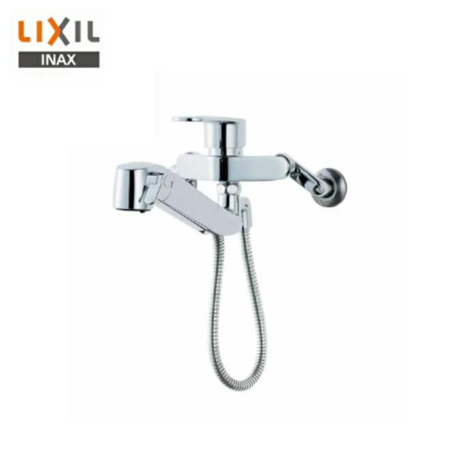 即納在庫品 LIXIL(リクシル) 浄水器内蔵 壁付けシングルレバーキッチン水栓 ハンドシャワー付（一般地） RJF-865Y キッチン用 エコハンドル シャワー切替 整流／微細シャワー／浄水 ホース引出し機能 金属ハンドル 省エネ 吐水口長さ自在228mm 配管サイズ13mm