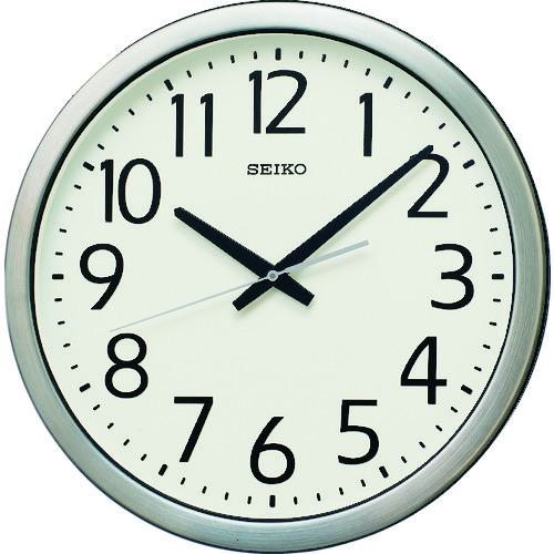 ■SEIKO 防湿・防塵型オフィスクロック 直径381×40 金属枠〔品番:KH406S〕【0006734:0】[店頭受取不可]