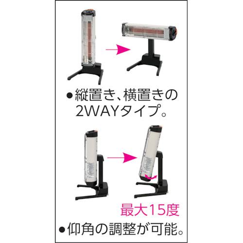 ■DENSO 遠赤外線ヒーター タイマー付 単相200V 1.0kW〔品番:EU10G〕【1006299:0】[直送DS][店頭受取不可]