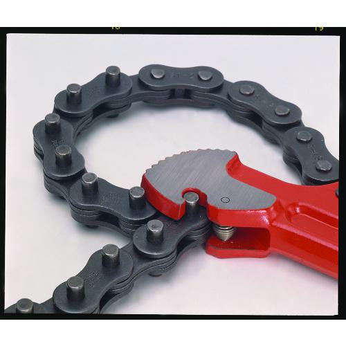 ■スーパー スーパートング(プロ用強力型) チェーン外れ防止ストッパー付 くわえられる管外径:35~320mm〔品番:ST3L〕【1038541:0】[店頭受取不可]_1
