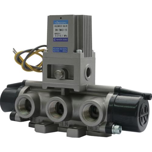 ■日本精器 4方向電磁弁15AAC100V7Mシリーズシングル〔品番:BN7M4315E100〕【1045555:0】[店頭受取不可]