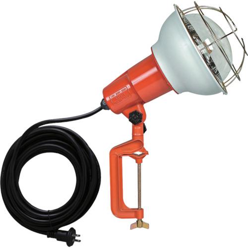 ■ハタヤ 防雨型作業灯 リフレクターランプ500W 100V電線5m バイス付〔品番:RE505〕【1061992:0】[店頭受取不可]