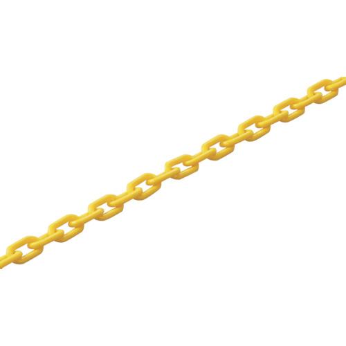 ■緑十字 プラスチックチェーン 黄 PT-1050Y 長さ50m 線径10mmΦ ポリプロピレン〔品番:284062〕【1063132:0】[店頭受取不可] 17,078円