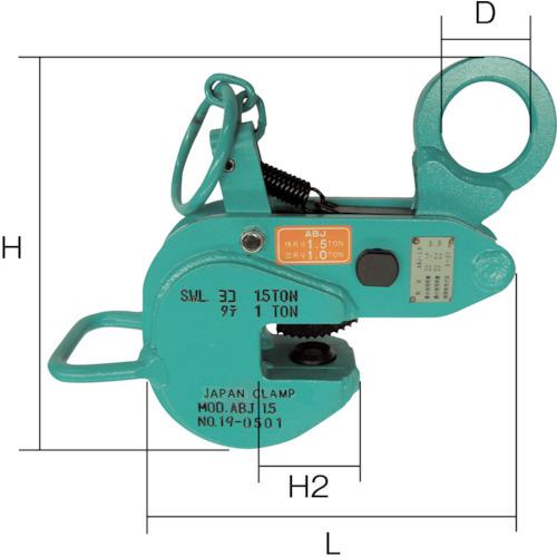 ■日本クランプ 横つり・縦つり兼用型クランプ〔品番:ABJ1.5〕【1065696:0】[店頭受取不可]_1