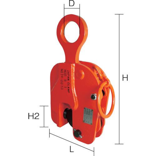 ■日本クランプ 縦つり専用クランプ 500K〔品番:R05〕【1065416:0】[店頭受取不可]