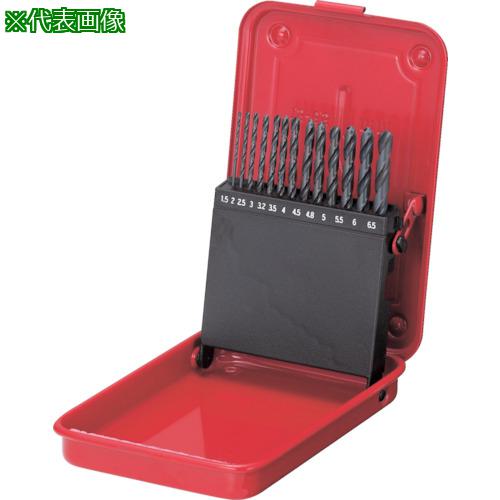 ■三菱K SET 鉄工用 ハイスドリルセット (スチールケース 50本入)〔品番:SET50〕【1081373:0】[店頭受取不可]