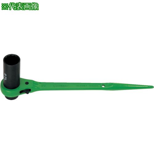 ■スーパー 片ロングソケット・両口ラチェットレンチ(爪式)六角対辺:24×30〔品番:RN2430L〕【1084780:0】[店頭受取不可]