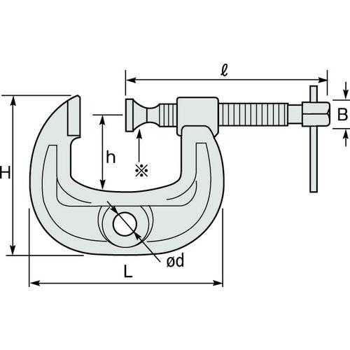 ■スーパー シャコ万力(C型)強力ワイドタイプ 200mm カチオン電着塗装〔品番:CC200〕【1085565:0】[店頭受取不可]_1