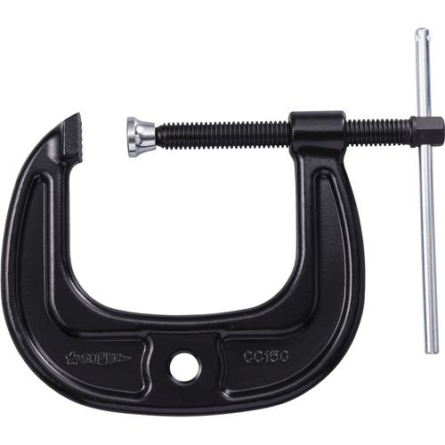 ■スーパー シャコ万力(C型)強力ワイドタイプ 150mm カチオン電着塗装〔品番:CC150〕【1085557:0】[店頭受取不可]