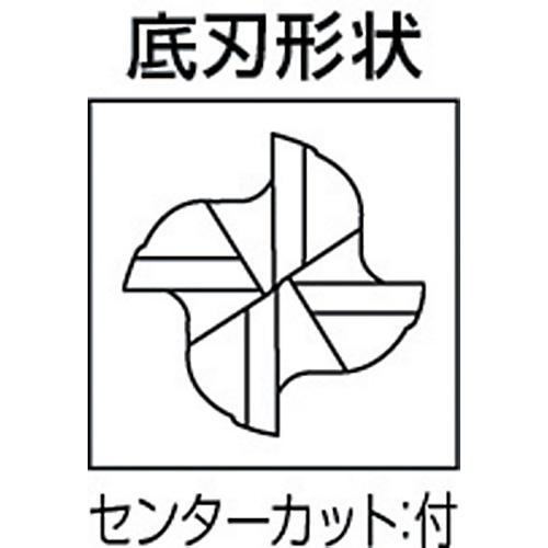 ■【在庫限り】三菱K 4枚刃センタカット ハイススクエアエンドミルミディアム刃長(M)39mm〔品番:4MCD3900〕【1102656:0】[店頭受取不可]_1