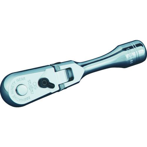 ■nepros 6.3sq.ショ-トフレックスラチェットハンドル〔品番:NBR290FS〕【1133762:0】[店頭受取不可]