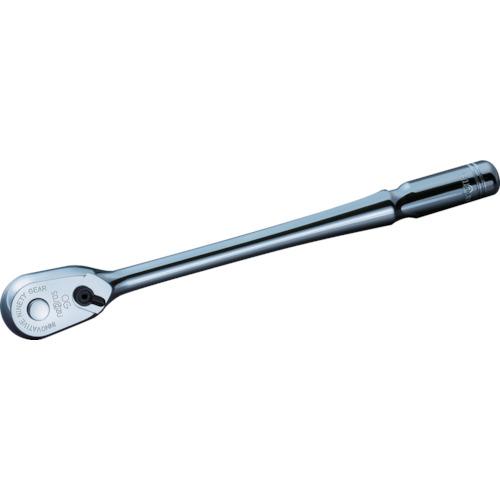 ■nepros 9.5sq. コンパクトロングラチェットハンドル〔品番:NBRC390L〕【1135332:0】[店先受け取り証書不可]