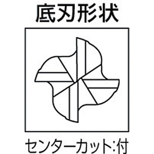 ■三菱K 4枚刃バイオレット ハイススクエアエンドミルミディアム刃長(M)22mm〔品番:VA4MCD2200〕【1142593:0】[店頭受取不可]_1
