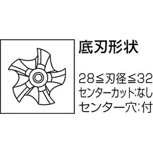 ■三菱K 5枚刃バイオレット ハイススクエアラフィングエンドミルミディアム刃長(M)32mm〔品番:VAMRD3200〕【1143913:0】[店頭受取不可]_1
