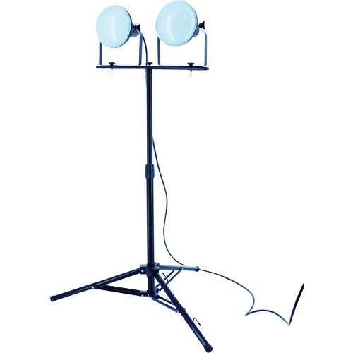 ■TRUSCO LED投光器 DELKURO 三脚タイプ 2灯 50W 5m アース付 2芯3芯両用タイプ〔品番:RTLE505EPSK2〕【1145848:0】[直送DS][店頭受取不可]_1