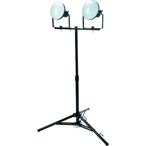 ■TRUSCO LED投光器 DELKURO 三脚タイプ 2灯 50W 10m アース付 2芯3芯両用タイプ〔品番:RTLE510EPSK2〕【1145850:0】[直送DS][店頭受取不可]