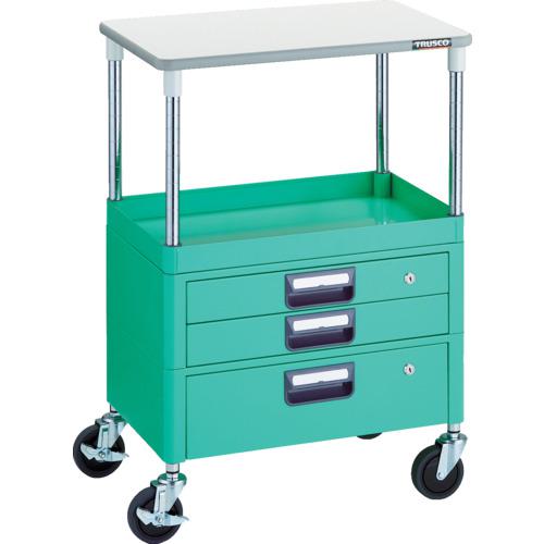 TRUSCO ツールワゴン フェニックスワゴン 省音 600X400XH600 引出付 3方棚板付 ホワイト PEW-661H1VZ-W TRUSCO ツールワゴン フェニックスワゴン 省音 600X400XH1500 立掛け用