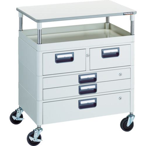 TRUSCO ツールワゴン フェニックスワゴン 省音 600X400XH600 引出付 3方棚板付 ホワイト PEW-661H1VZ-W TRUSCO ツールワゴン フェニックスワゴン 省音 600X400XH1500 立掛け用