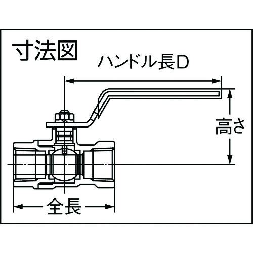 ■オンダ製作所 スタンダードボアボールバルブF型(レギュラーボール) Rc2 1/2〔品番:F65〕【1161735:0】[店頭受取不可]_2