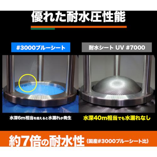 ■TRUSCO 耐水UVシート#7000 幅7.2mX長さ9.0m メタリックシルバー色〔品番:TWP7000MS7290〕【1161343:0】[店頭受取不可]_2