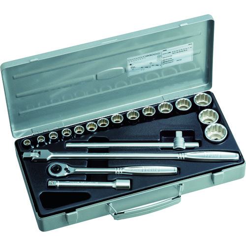 ■TONE ソケットレンチセット 差込角12.7 19点セット〔品番:260M〕【1164422:0】[店頭受取不可]