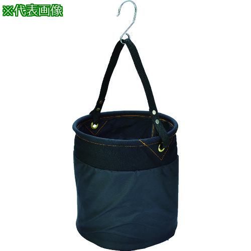■TRUSCO 電工バケツ 270X300 巾着蓋付き Sフック大付 ブラック〔品番:TADB270KF〕【1164482:0】[店頭受取不可]