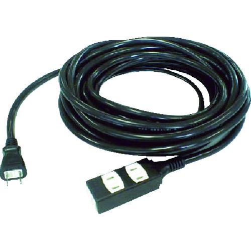 ■TRUSCO ソフトタイププラグ 3個口タップ型 20m ブラック〔品番:TRIS15203BK〕【1164911:0】[店頭受取不可]
