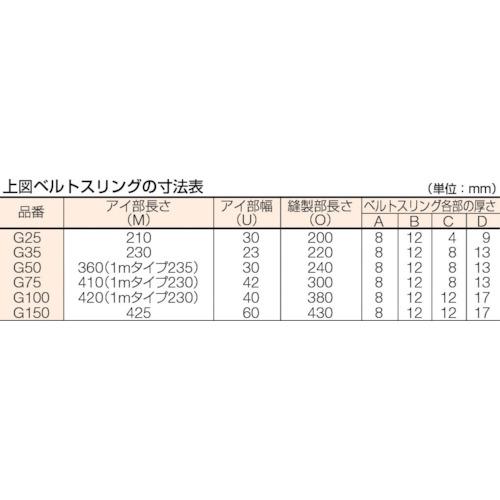 ■TRUSCO ベルトスリング JIS3等級 両端アイ形 35mmX8.0m〔品番:G3580〕【1186175:0】[店頭受取不可]_5