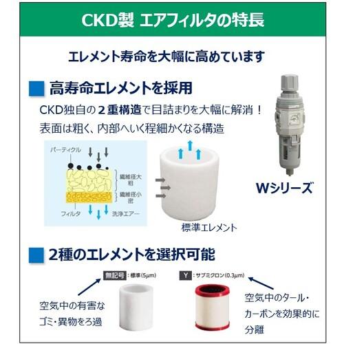 ■CKD フィルタレギュレータ 白いこと続きもの〔品番:W300010WF1〕【1236266:0】[店先受け取り証書不可]