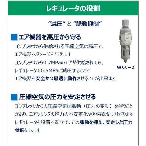 ■CKD フィルタレギュレータ 白いこと続きもの〔品番:W300010WF1〕【1236266:0】[店先受け取り証書不可]