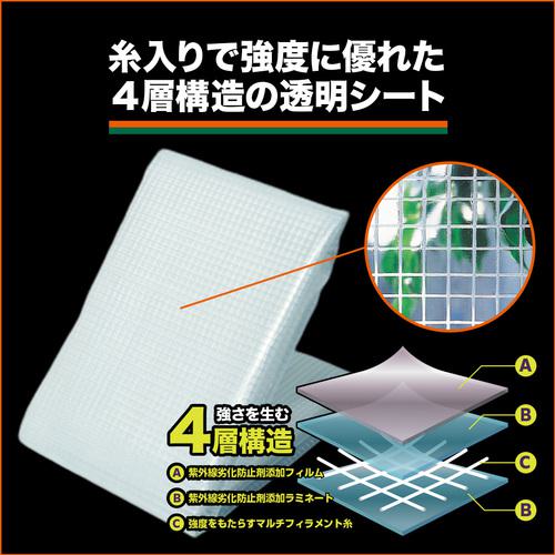 ■TRUSCO クリアクロスシート 幅2.7mX長さ3.6m〔品番:CX2736〕【1236709:0】[店頭受取不可]_2