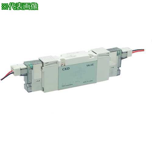 ■CKD 電磁弁 パイロット式5ポート弁 ベース配管〔品番:4GB229R00A2N3〕【1237899:0】[店頭受取不可]