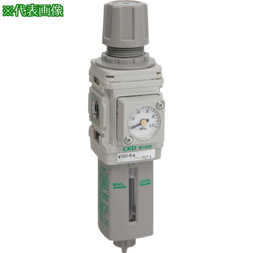 ■CKD フィルタレギュレータ 白色シリーズ〔品番:W10008WF1〕【1244227:0】[店頭受取不可]