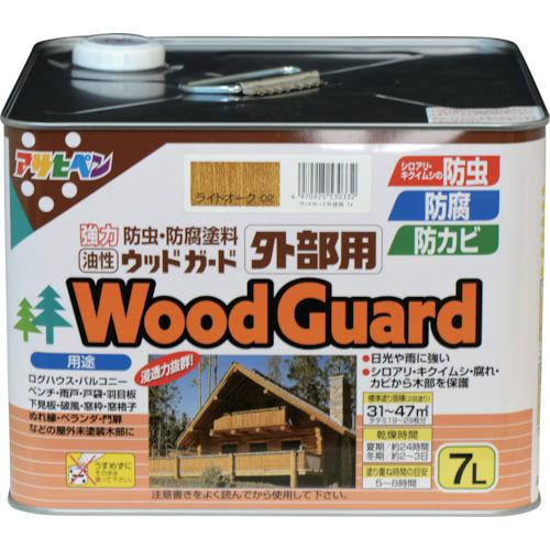 ■アサヒペン ウッドガード外部用 7L ライトオーク〔品番:530332〕【1247240:0】[店頭受取不可]