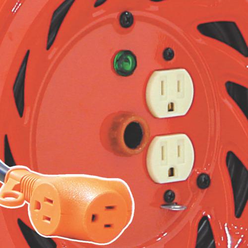 ■NICHIDO 電工ドラム びっくリール アース付 30m〔品番:RNDE30S〕【1255568:0】[店頭受取不可]_2