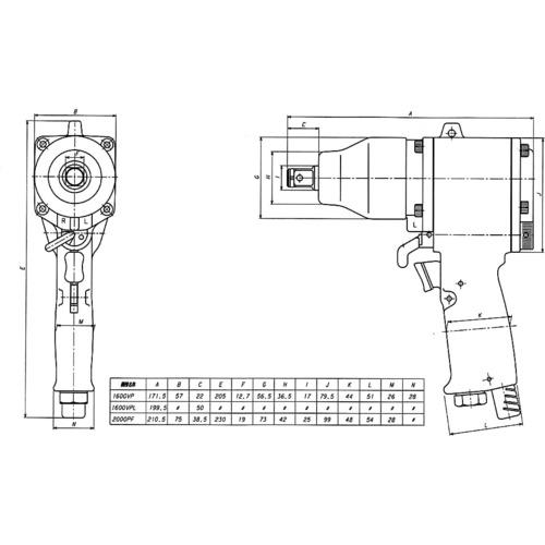 ■VESSEL 軽量エアーインパクトレンチ GT2000PF〔品番:GT2000PF〕【1255045:0】[店頭受取不可]_1