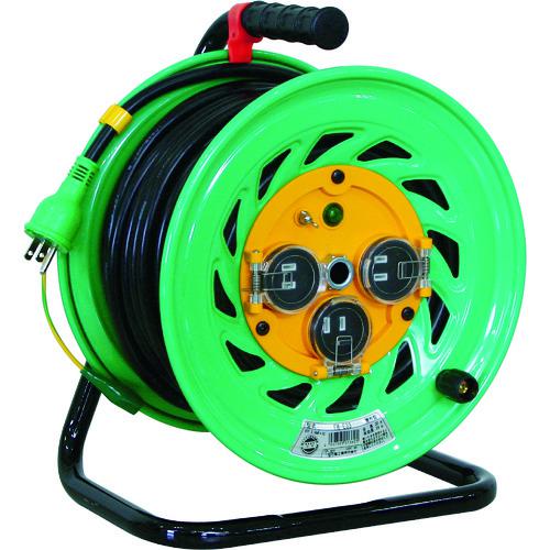 ■NICHIDO 電工ドラム 屋外型 アース付 30m〔品番:FWE33〕【1255851:0】[店頭受取不可]