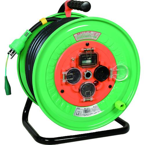 ■NICHIDO 電工ドラム 屋外型 漏電保護専用ブレーカ付 30m〔品番:NWEB33〕【1255878:0】[店頭受取不可]