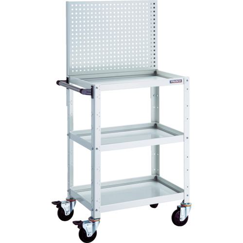 ■TRUSCO ツールワゴン バーディーワゴン 上部パンチングパネル付 600X400X1330 ホワイト〔品番:BDWP963W〕【1256647:0】[直送DS][店頭受取不可]