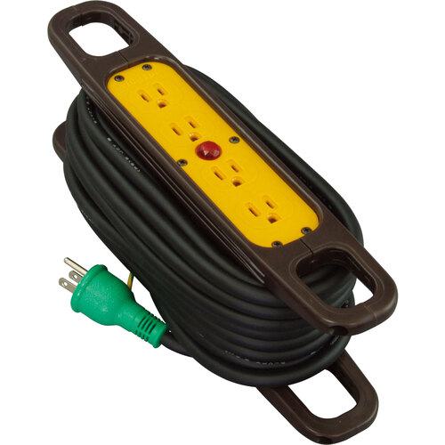 ■NICHIDO ハンドリール 100V 3芯×10m 黒 アース付〔品番:HRE104B〕【1256866:0】[店頭受取不可]