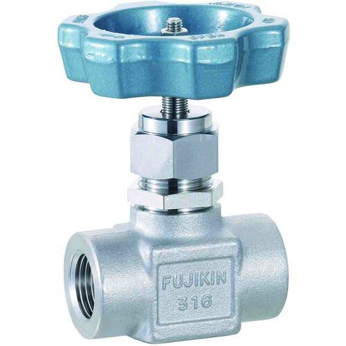 ■Fujikin SUS鋼製ニードルストップバルブUS127PAR〔品番:US127PAR〕【1264399:0】[店頭受取不可]
