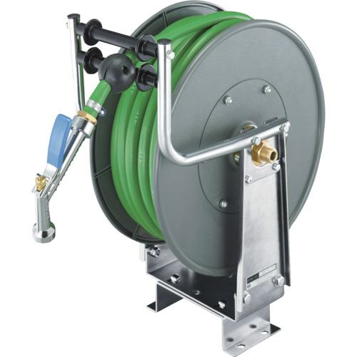 ■TRIENS 水用ホースリールガン付 内径12.7mm×10m〔品番:SWR410P〕【1358895:0】[店頭受取不可]