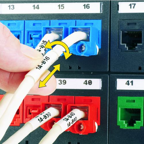 ■PANDUIT 熱転写プリンタ用回転ラベル 白 印字部12.7×9.7 5000枚〔品番:R050X125V1T〕【1477398:0】[店頭受取不可]_1
