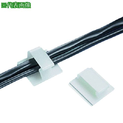 ■PANDUIT 固定具 コードクリップ ゴム系粘着テープ付き ナチュラル〔品番:BEC62AT〕【1477463:0】[店頭受取不可]