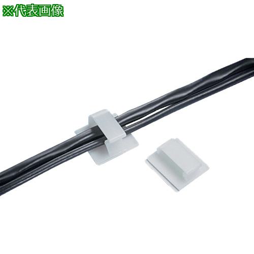 ■PANDUIT 固定具 コードクリップ ゴム系粘着テープ付き ナチュラル〔品番:BEC75AT〕【1480153:0】[店頭受取不可]