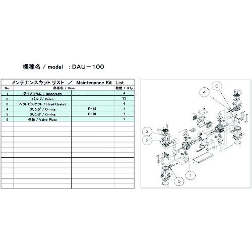 ■アルバック 真空ポンプ用メンテナンスキット DAU-100用〔品番:DAU100MAINTENANCEKIT〕【1486878:0】[店頭受取不可]